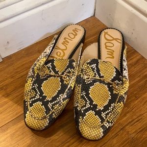 Snake Skin Leather Slides